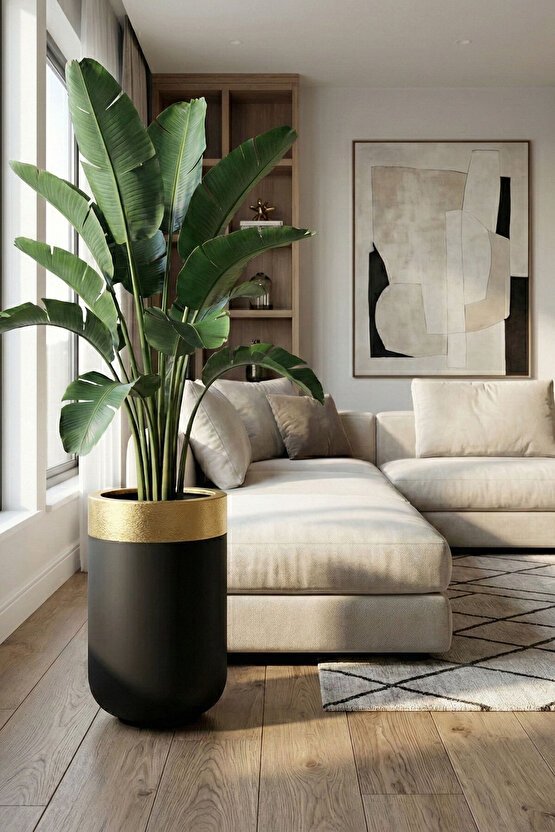 Aura Colonna Fiber Sütun Saksı 70x40cm Mat - İç Mekan Dış Mekan