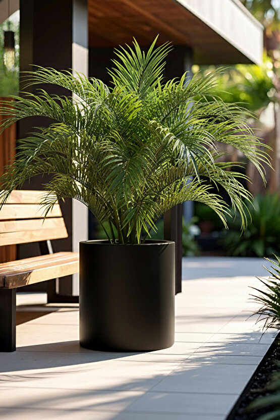 Aura Cylindro Fiber Silindir Saksı 50x40cm Mat