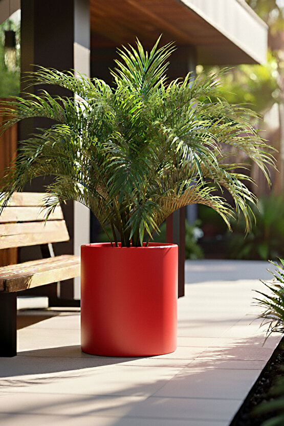 Aura Cylindro Fiber Silindir Saksı 50x40cm Mat