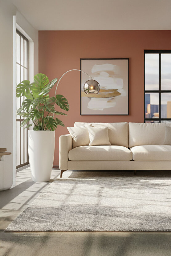 Aura Curva 70x40cm Kıvrımlı Konik Fiberglass Saksı Büyük Boy İç Dış Mekan Dış Mekan