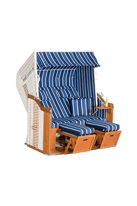 NordicWave Premium Bahçe Şezlongu - Koltuk 2 Kişilik XL Yarı Yatar Model (Alman Menşeili)