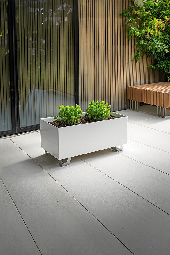 Duracube Orta Boy Metal Saksı - 19x22x40cm (Kaynaklı & Hazır Kullanım)