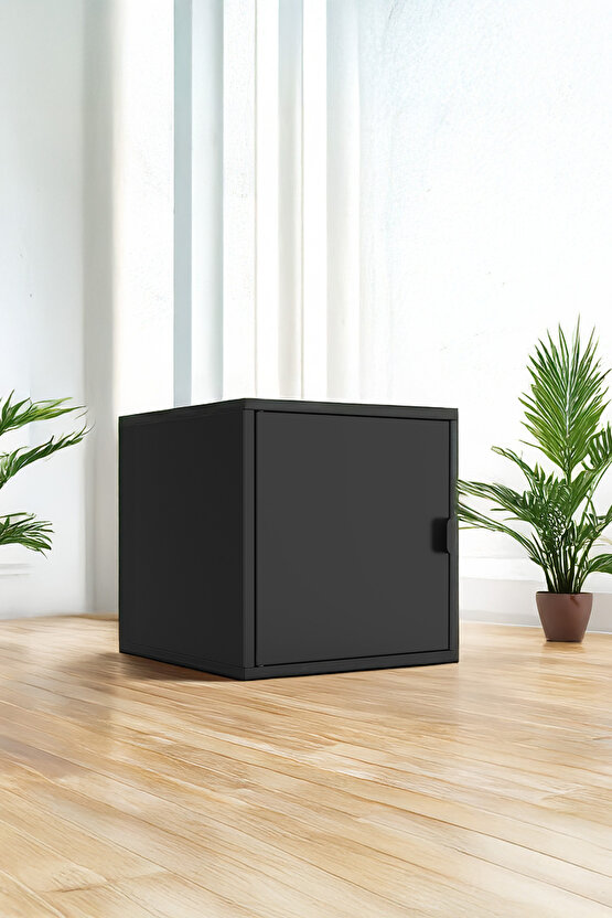 TerraGuard Tek Kapaklı Küp Metal Dolap - 35x35x35cm