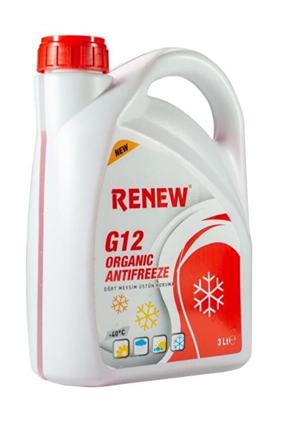 G12 Organik Kırmızı Antifriz -40 Derece 3 Litre