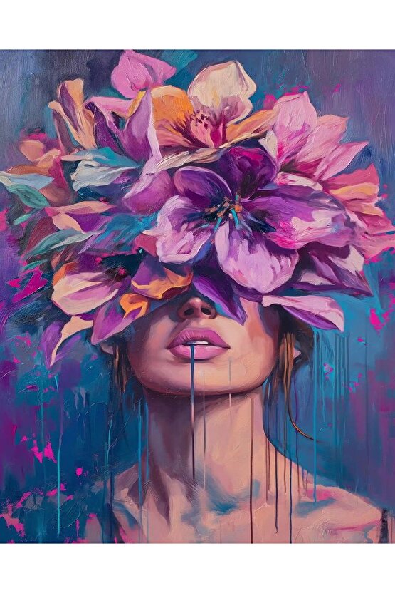 Sayılarla Boyama Kasnaklı Tablo Seti Fırça Boya Dahil 40x50 Mormor