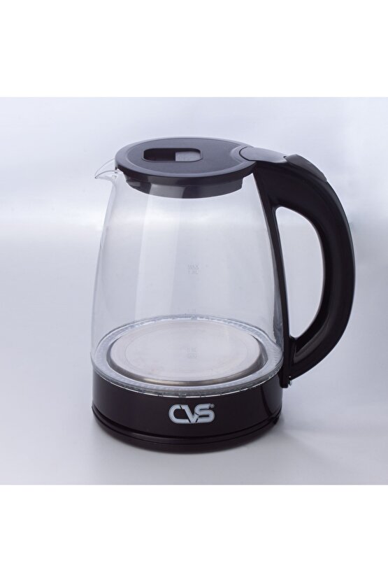 Siyah Stakla Ledli Cam Kettle Su Isıtıcı Dn 2335