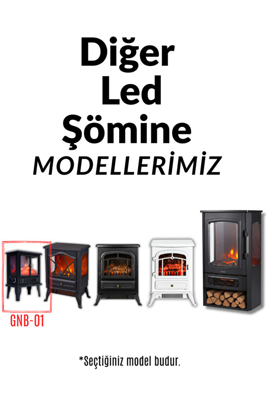 ELEKTRİKLİ ŞÖMİNE 1500 W 2 KADEMELİ ELEKTRİKLİ SOBA LEDLİ ATEŞ EFEKTLİ ŞÖMİNE BACASIZ ŞÖMİNE