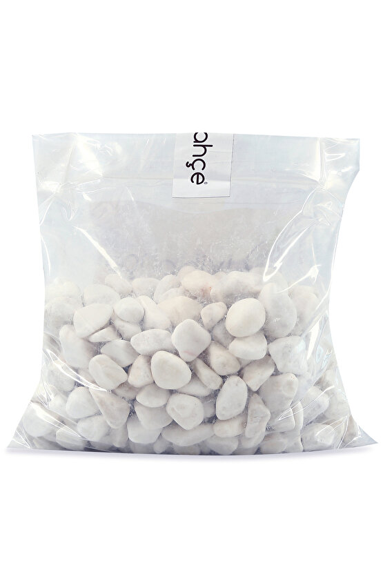 Beyaz Dolomit Taş 1 Kg 4-6 Cm Bahçe Peyzaj Süs Taşı Saksı Teraryum Akvaryum Taş