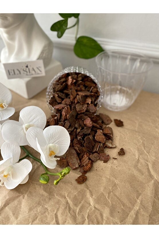 Orkide Toprağı Vitaminli Doğal Çam Kabuğu 3 Litre Besleyici Düzenleyici Toprak