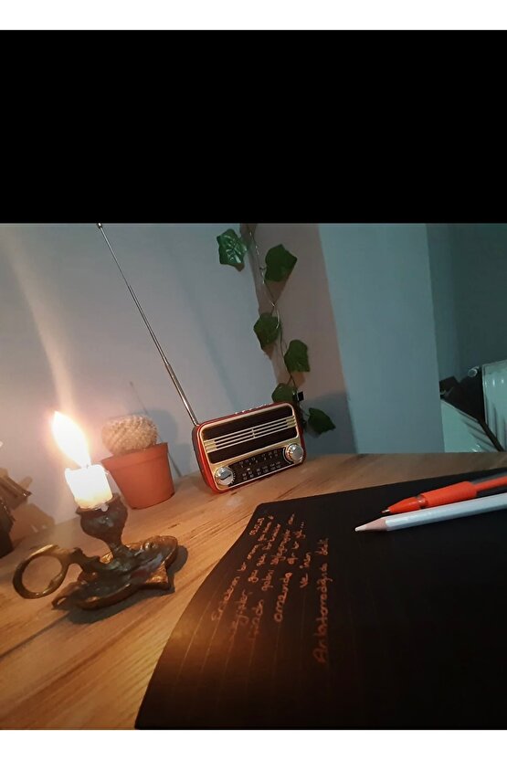 Nostaljik Bluetoothlu Retro Müzik Kutusu Usb, Sd, Mp3