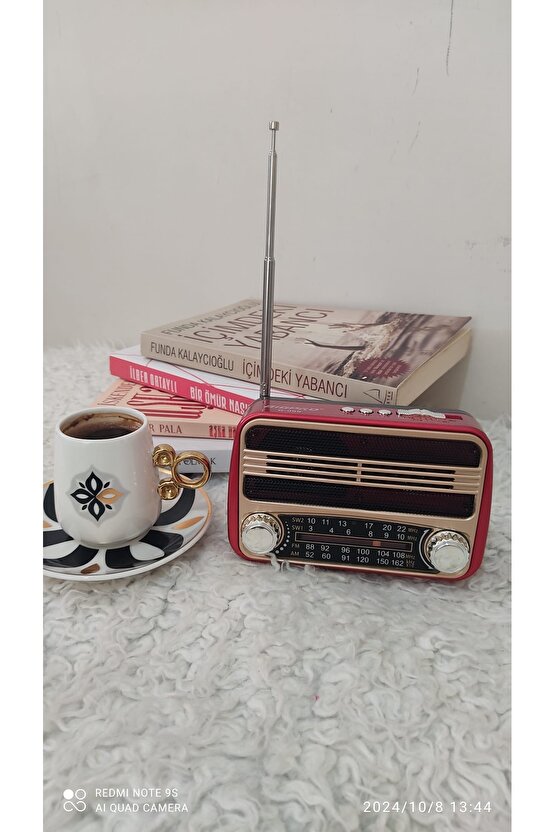 Nostaljik Bluetoothlu Retro Müzik Kutusu Usb, Sd, Mp3