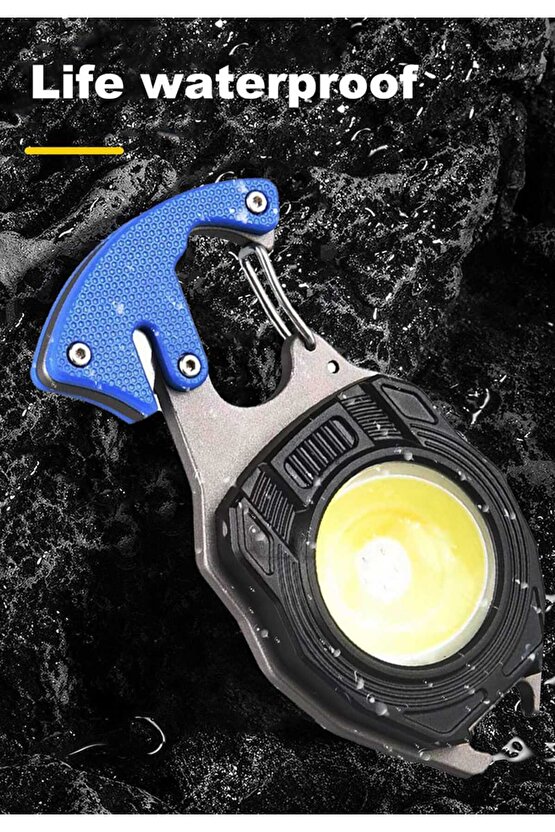 Taşınabilir Kamp Araba Anahtarlık Çalışma Işığı Çakmak  Mini El Feneri Şarj Edilebilir