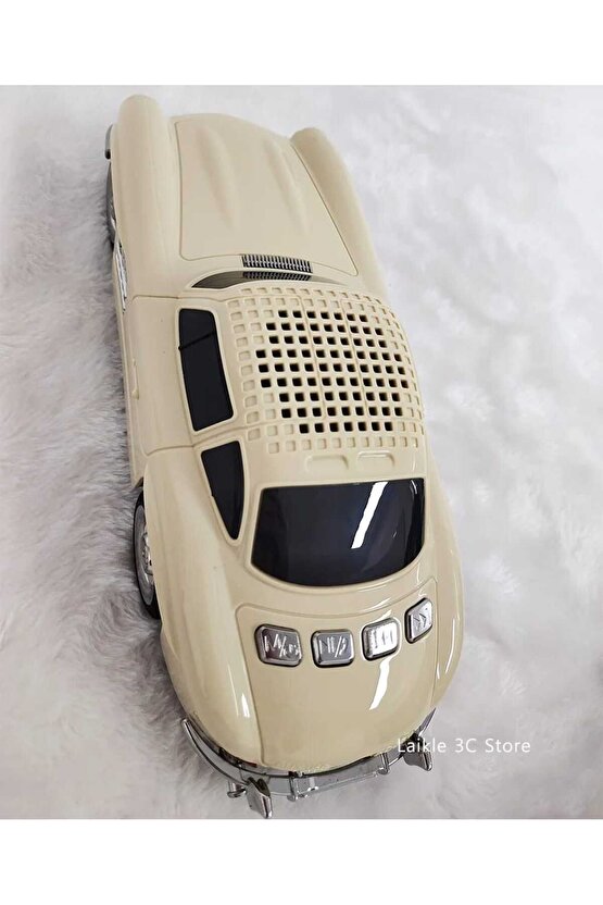 Taşınabilir Araba Şekilli Nostaljik Fm Radyo Handfree Fonksiyonu Kablosuz Blueooth