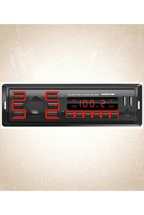 Çift Usb Bluetooth Usb Mmc Kart Telefon Şarj Edebilen Yeni Nesil Çıkışlı 2500