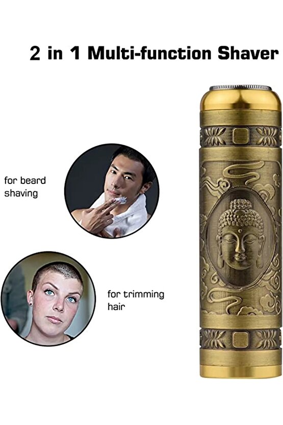 Profesyonel Tıraş Makinesi 2 Makine 3 Başlık Sakal Yanak Burun T Bıçak Ense Çizim