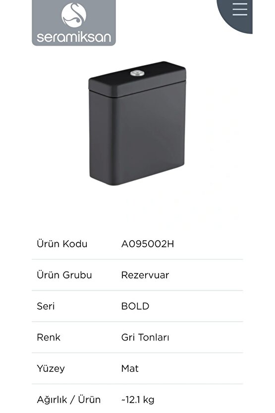 Bold Rim-out Mat Antrasit Dtd Klozet