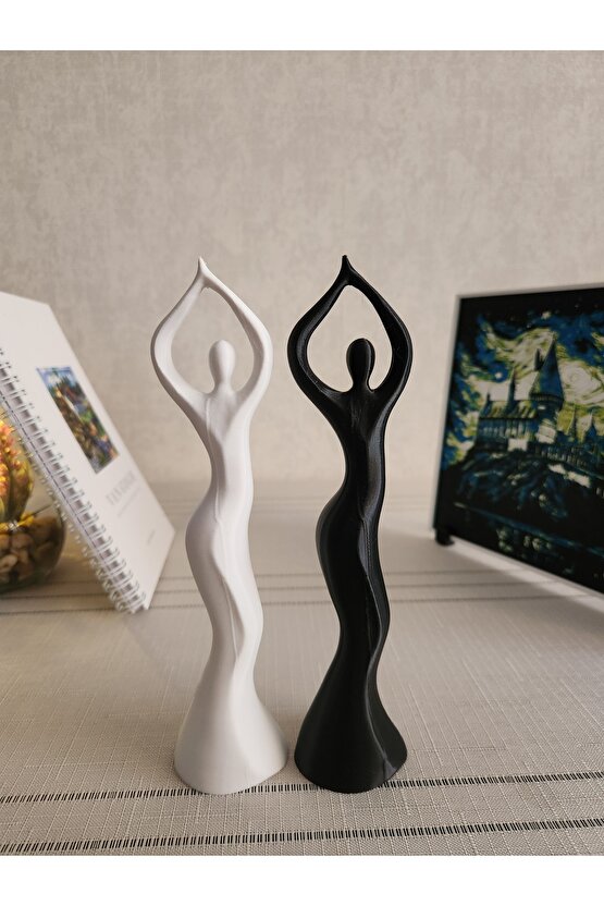 1 Adet Dans Eden Kadın Heykel Takımı Iskandinav Tarzı Biblo Heykel Figür Plasti̇k