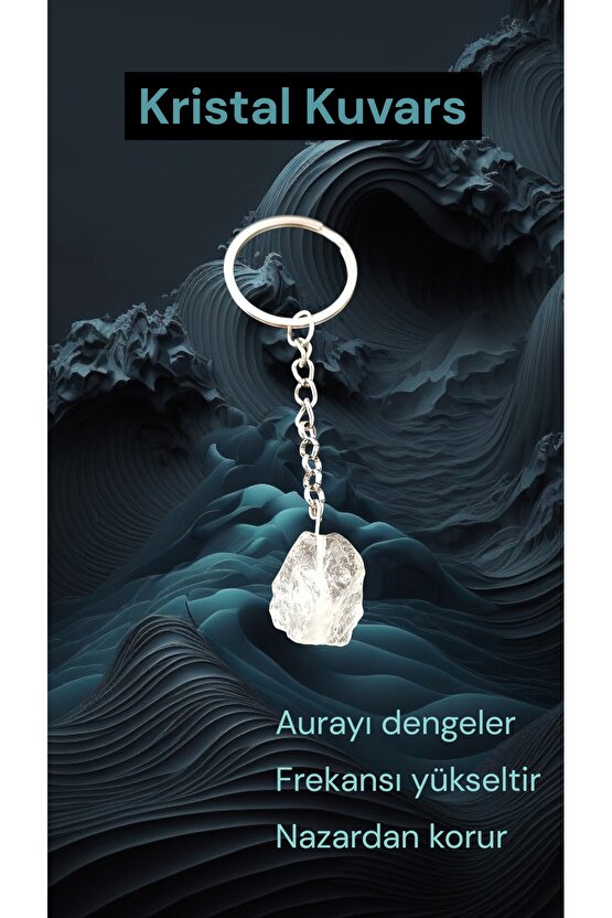 Dogal Taş Kristal Kuvars Doğal Kesim celik zincir