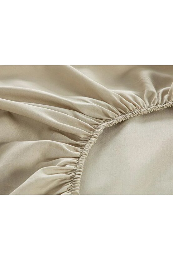 Novella Premium Soft Cotton Tek Kişilik Lastikli Çarşaf Tkm 100x200 Cm Bej