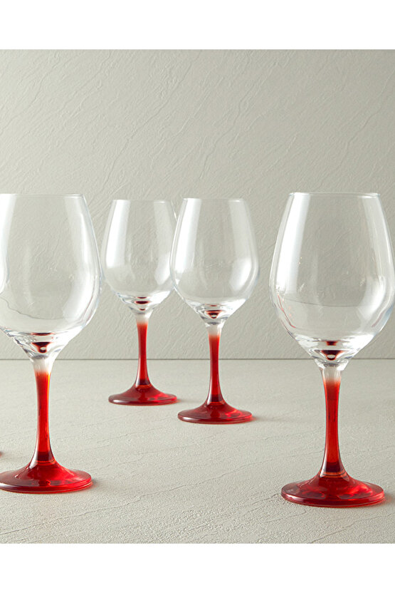 -Dear Deer 6lı Cam Kadeh Kırmızı