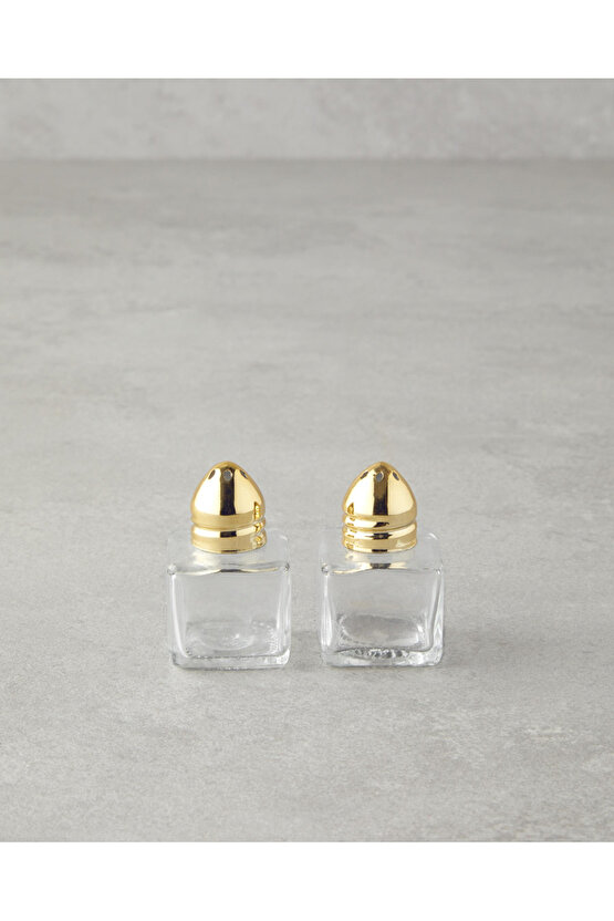 Lelia Mini Cam 2’li Tuzluk - Biberlik 4x5 Cm Gold