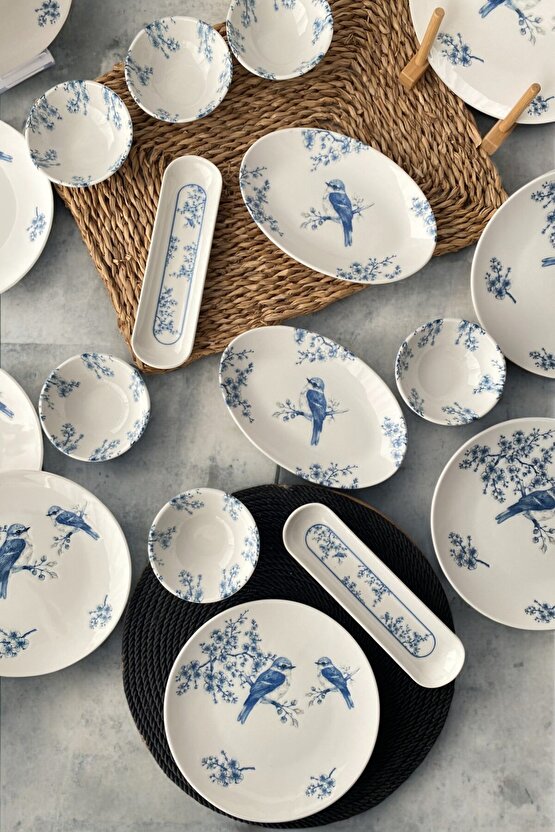 Serenat 22 Parça 12 Kişilik Porselen Kahvaltı Takımı