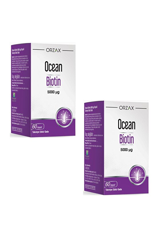 Biotin 5000 mcg 60 Kapsül 2 ADET