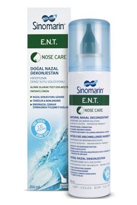 Sinomarin E.N.T. Deniz Suyu Burun Spreyi 200 ml 2 Adet