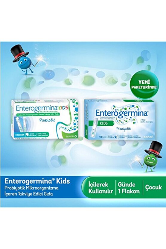 Enterogermina Kids 5 ml 10 Flakon 2 Adet