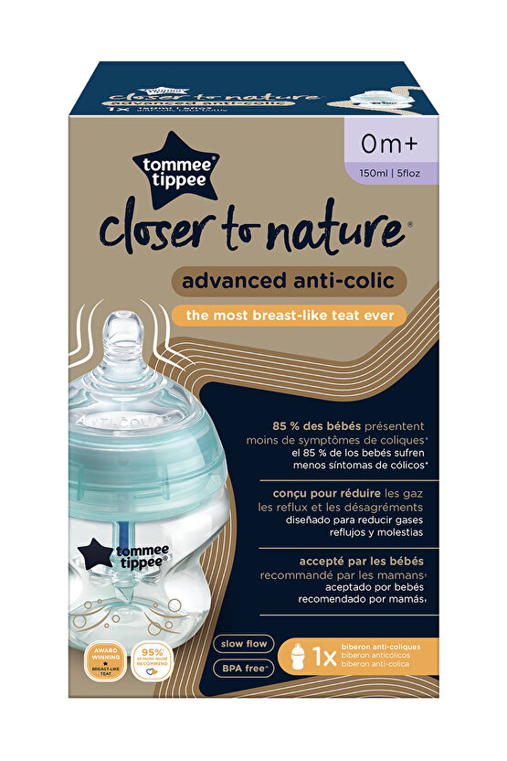Tomme Tippee 150 ml 0m Anticolic Biberon