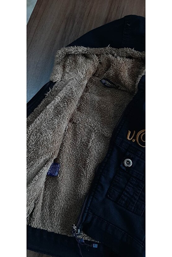 Erkek Çocuk Içi Peluş Jean Ceket