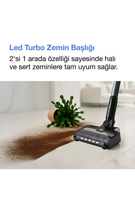 Inovator 6158 Dikey Şarjlı Kablosuz Süpürge Dark Blue