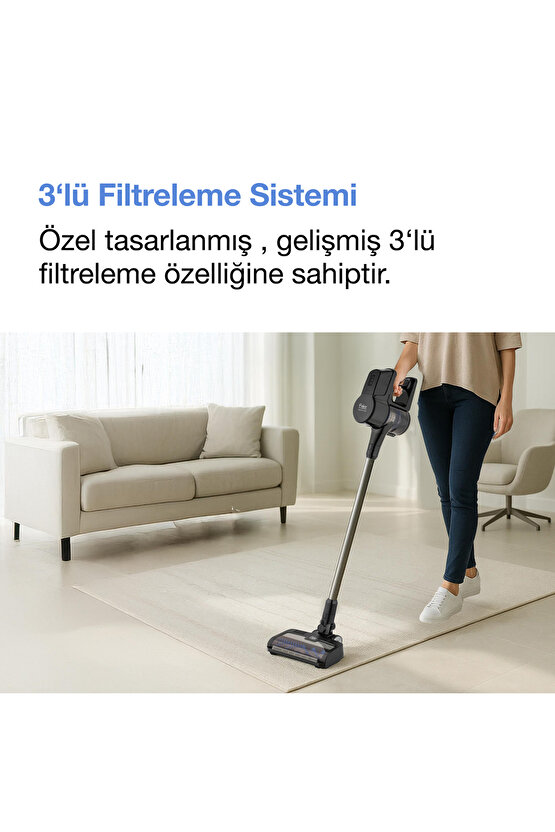 Inovator 6158 Dikey Şarjlı Kablosuz Süpürge Dark Blue