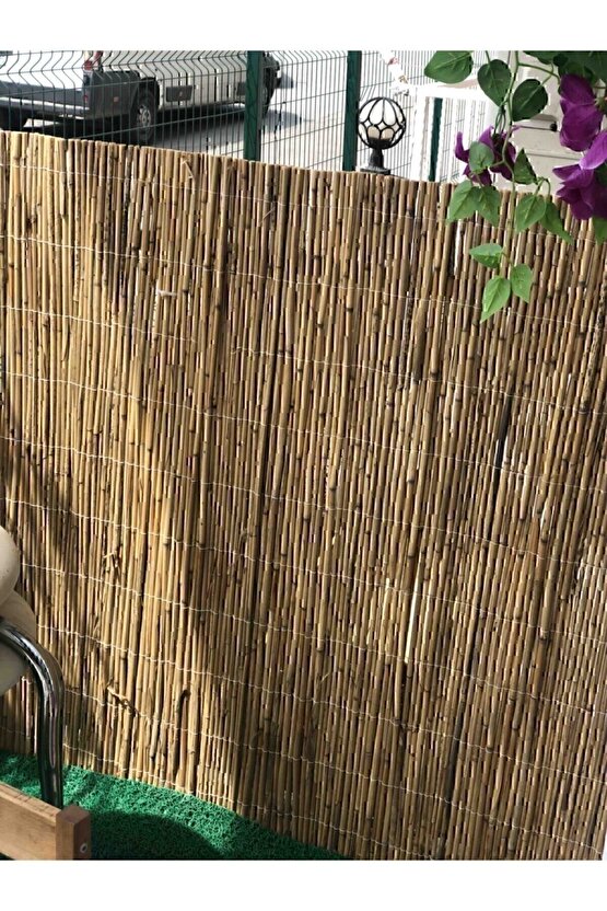 Doğal Kamış Hasır Çit 1m X 4,5m Doğal Bambu -bahçe Çiti - Gölgelik Hasır -tavan Dekorasyon