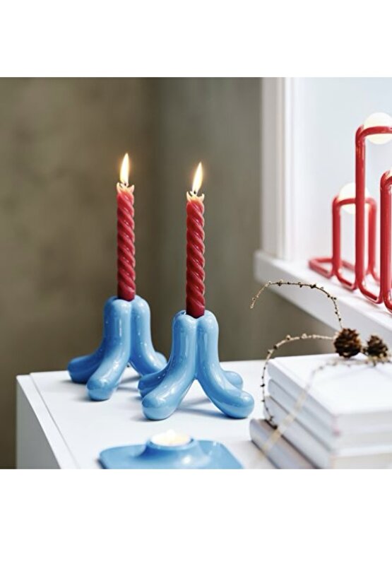 Vınterfınt şamdan mumu, 5.5saat, kırmızı