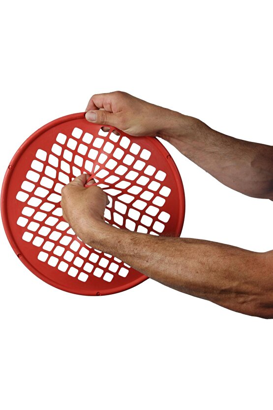 Kırmızı renk hafif el ve parmak egzersiz çemberi, güç ve esneklik sağlar.