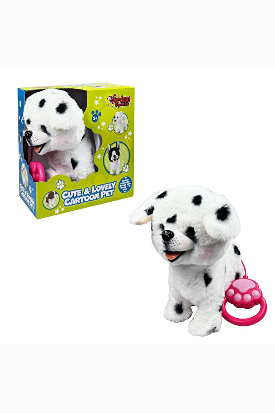 Oyuncak Peluş Tasmalı Havlayan Yürüyen Sesli Köpek Evcil Hayvan Dostluğu Pekiştirme