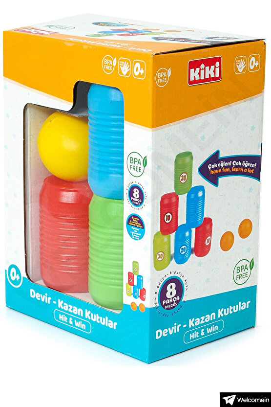 Oyuncak Çocuk Bowling Devir-Kazan Kutular Set-Eğitici Oyuncak-Aktivite-Gelişim