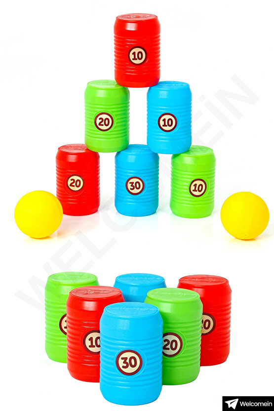 Oyuncak Çocuk Bowling Devir-Kazan Kutular Set-Eğitici Oyuncak-Aktivite-Gelişim