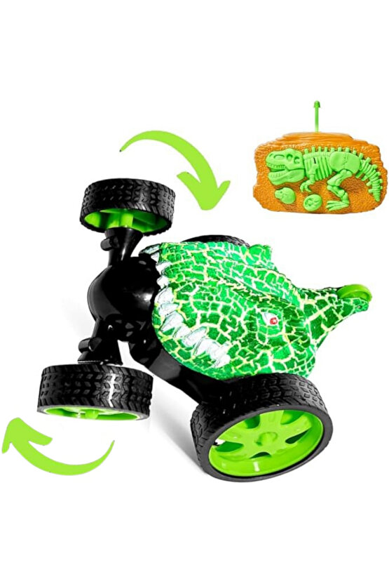 Oyuncak Akrobatik Uzaktan Kumandalı Işıklı Dasher Dinozor Araba