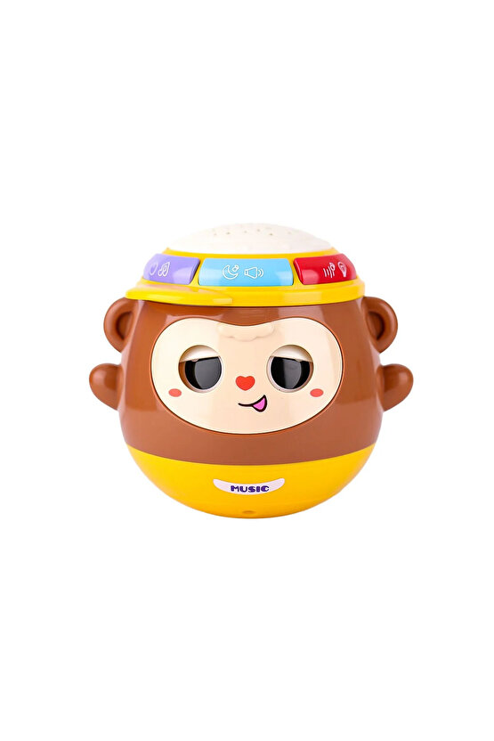 Oyuncak Sesli ve Işıklı Projeksiyonlu 5IN1 +0 Yaş Bebekler İçin Aktivite Oyuncağı Çok Renkli