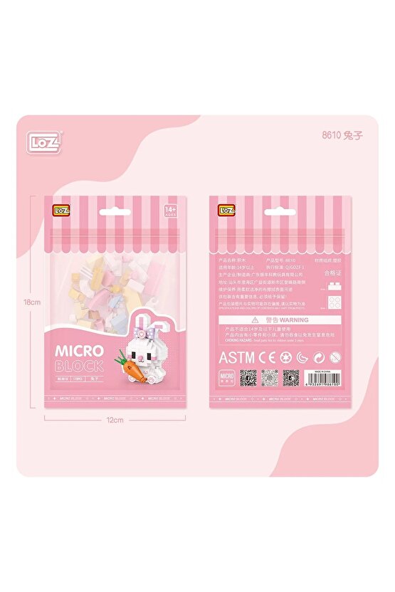 170 Parça LOZ Blok Oyuncak Mini Tavşan Figür