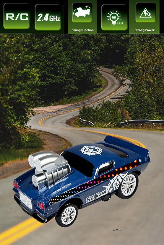 Uzaktan Kumandalı Full Fonksiyon Şarjlı Işıklı 2.4g Çılgın Crazon Led Işıklı Drift Araba 15 Km Hız