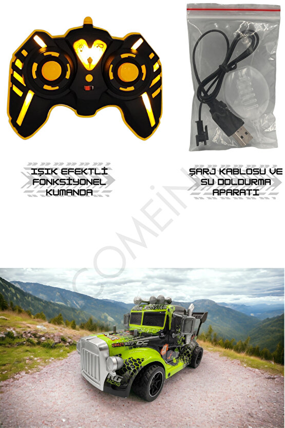 Oyuncak Araba 2.4 Ghz Uzaktan Kumandalı Full Fonksiyon Buhar Çıkartan Ve Drift Atabilen Tır