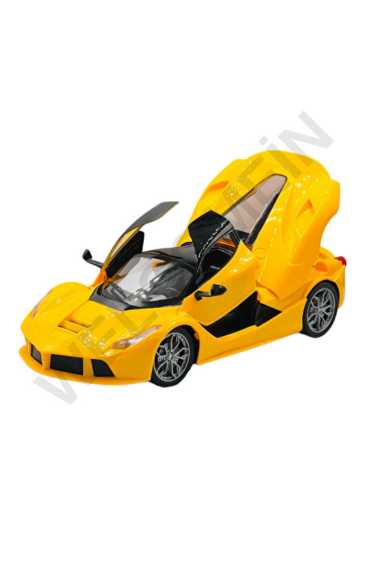 Oyuncak Kapıları Ve Bagajı Açılan Uzaktan Kumandalı Drift Arabası Süper Hızlı 1:16 Işıklı Spor Araba