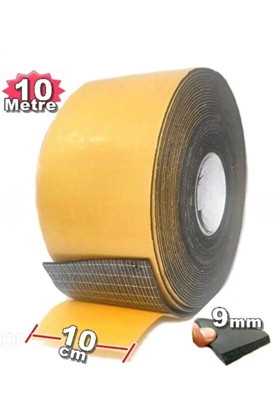 Araç Oto Ses Isı Yalıtım 10cmx10metre 9mm Yapışkanlı Kauçuk Izolasyon Malzemesi Yalıtım Bandı 100m