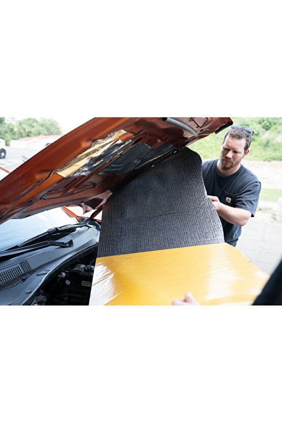 6mm Kalınlık - 100cmx100cm Yapışkanlı Oto Karavan Ev Ses Akustik Kauçuk Yalıtım