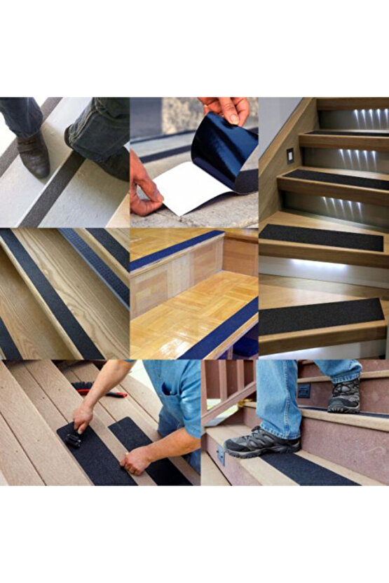 Yapışkanlı Merdiven Kaydırmaz Bant Bandı - Kaymaz Bant 2,5 Cm Genişlik 5 M Uzunluk