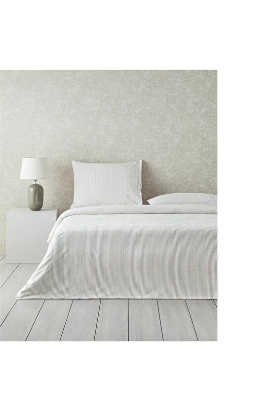 Vintage Argyle Pamuklu Çift Kisilik Nevresim Seti Yesil-Sari