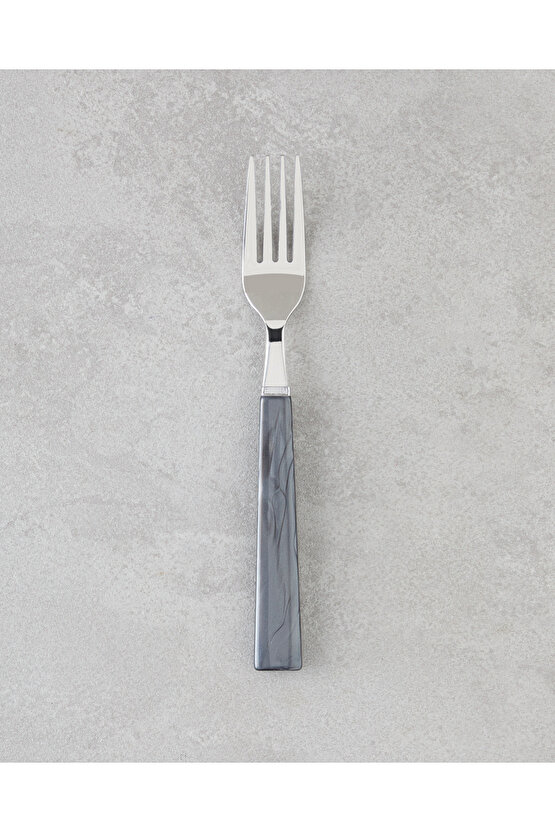 Diego Paslanmaz Çelik Çatal Kaşık Bıçak Takımı 18 Parça 6 Kişilik Siyah